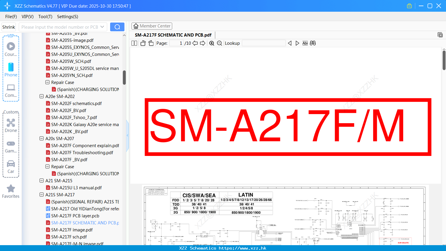 Samsung SM-A217F SCHEMATIC AND PCB